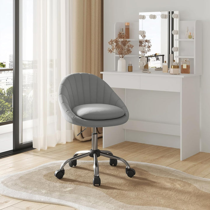 WOLTU Homeoffice Stuhl, Bürostuhl ergonomisch, Schminkstuhl drehbar, Drehstuhl mit Rollen, Schreibti
