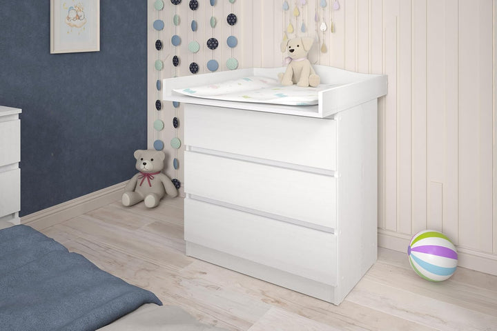 Shefa Kids 801 Universal Wickelaufsatz kompatibel mit Kommoden Malm, Hemnes und Nordli Serie, weiss
