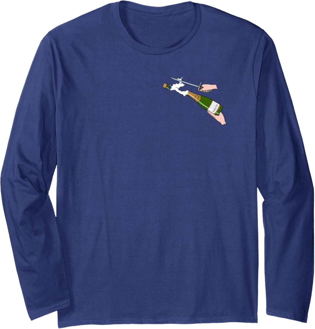 Champagner mit dem Säbel öffnen - Champ Saluti hohe Kunst Langarmshirt