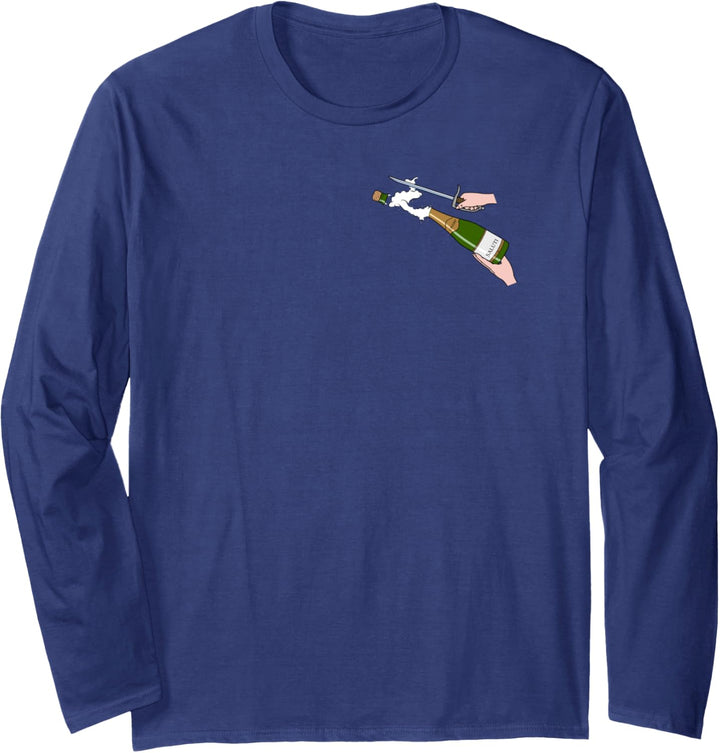 Champagner mit dem Säbel öffnen - Champ Saluti hohe Kunst Langarmshirt