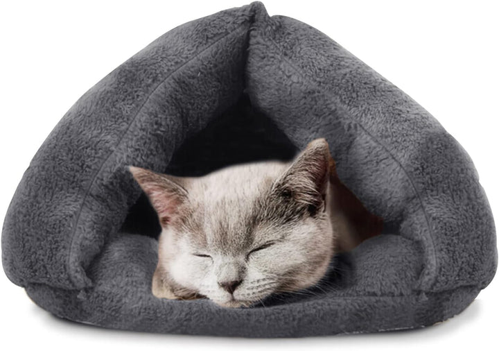 SUOXU Katzenbett, maschinenwaschbar, warmer Fleece-Schlafsack, kleines Haustierbett, für Welpen, Kät