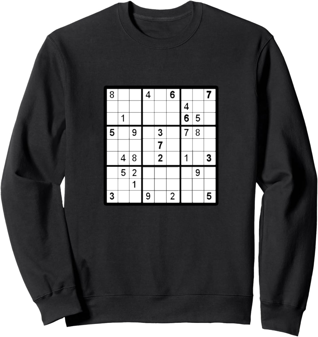 Sudoku Puzzle Zahlenrätsel Rätsel Logik Denk Spiel Rätseln Sweatshirt
