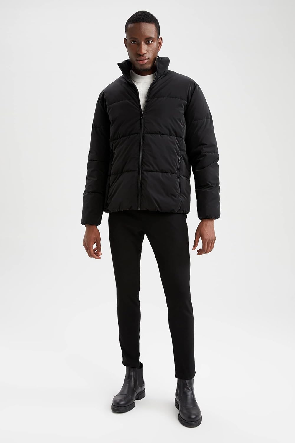 DeFacto Herren Jacket XXL Schwarz, XXL Schwarz