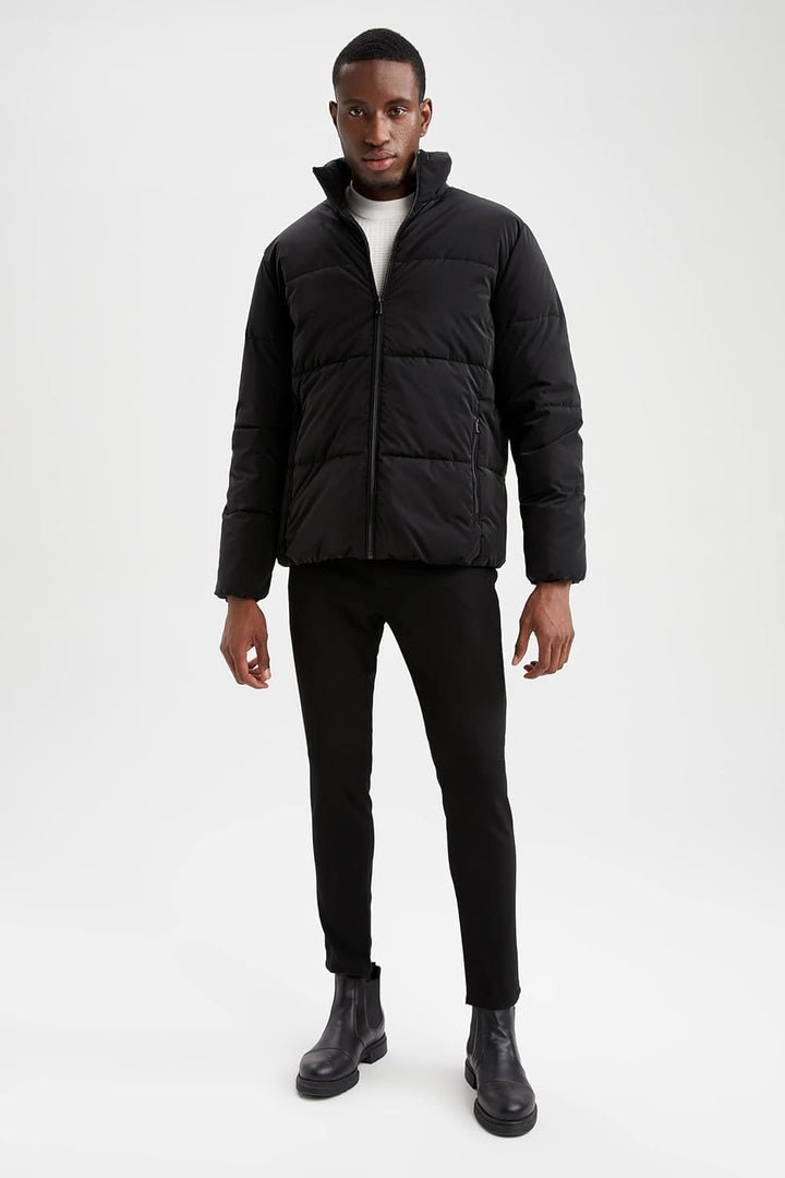 DeFacto Herren Jacket XXL Schwarz, XXL Schwarz