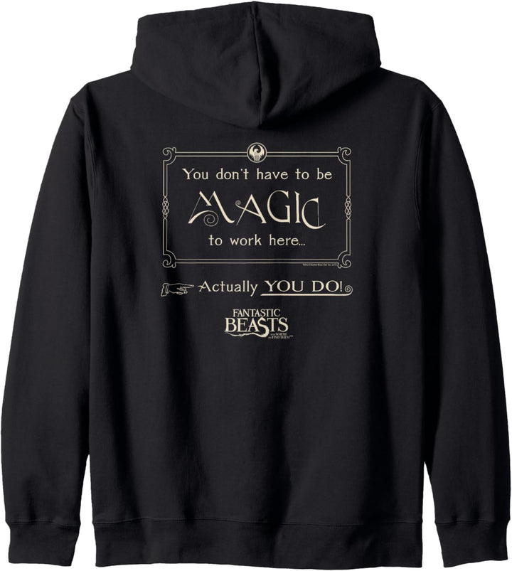 Fantastic Beasts and Where to Find Them Magic To Work Here Kapuzenjacke