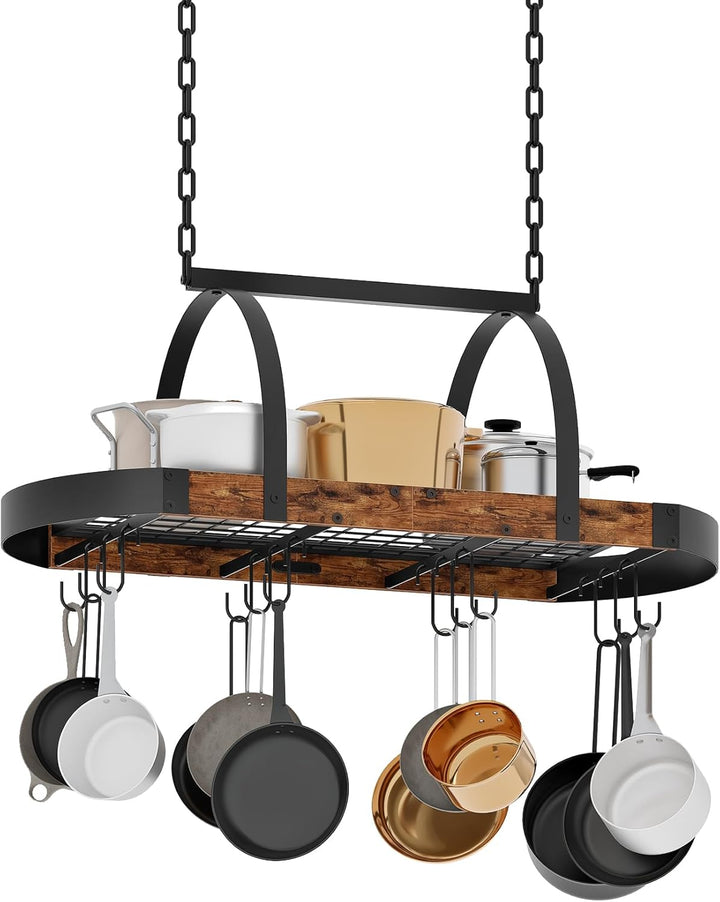 Küchenregal hängend, Küche Topfregal Deckenregal, Hängendes Küchenregal, Küchenutensilien-Organizer