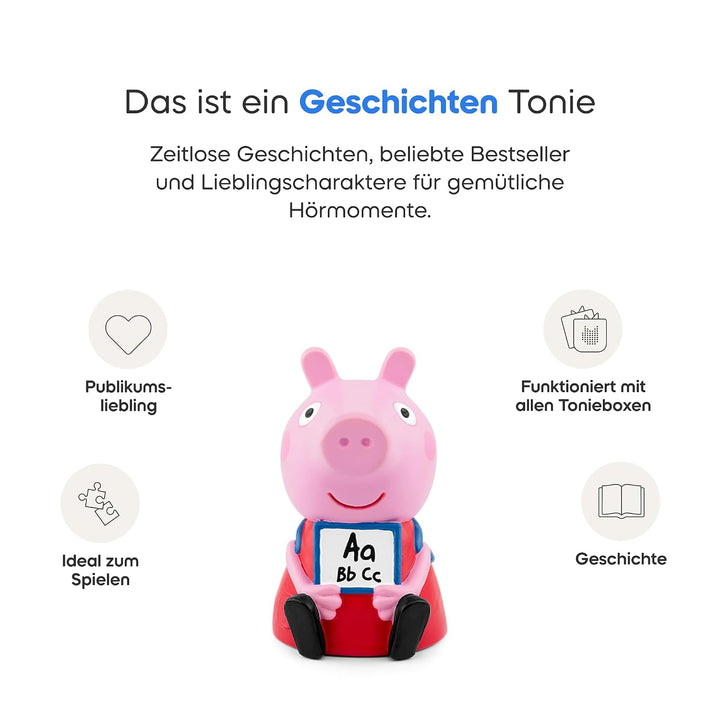 tonies Hörfigur für Toniebox, Peppa Pig - Das Schulfest und 7 weitere Geschichten, Hörspiel für Kind