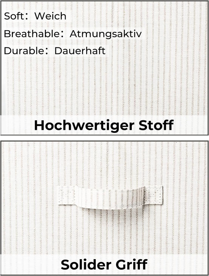 StorageWorks Kisten mit Griffen, Aufbewahrungsbox Stoff für Regale, Baskets for Organisation, gross
