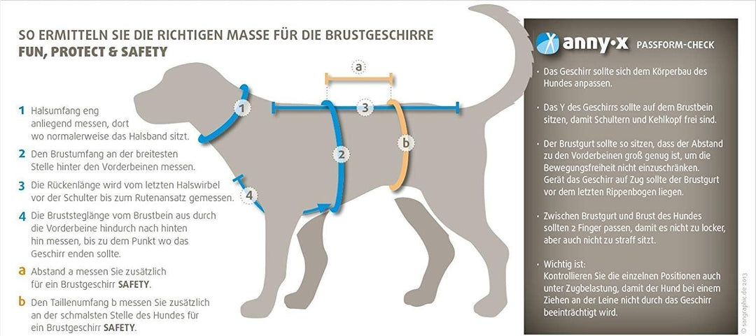 anny-x Brustgeschirr Fun grau Silber Grösse S, S