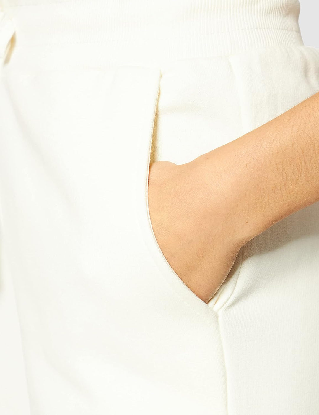 NA-KD Damen Straight Jersey Pants Hose XS Beige, XS Beige