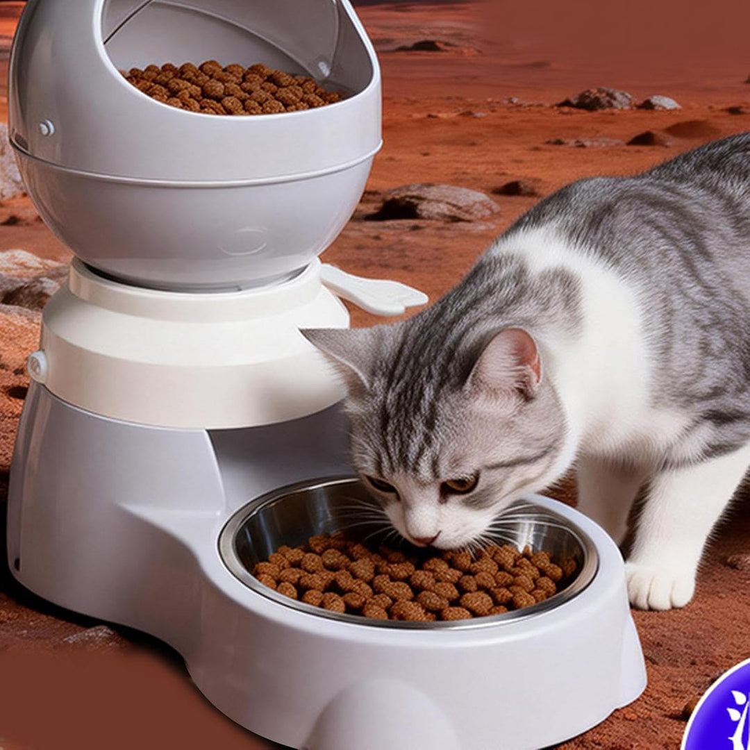 Automatischer Tierfutterspender, Katzenfutterspender, Hundetränke, Stabile Fütterungsfunktion, Hohe