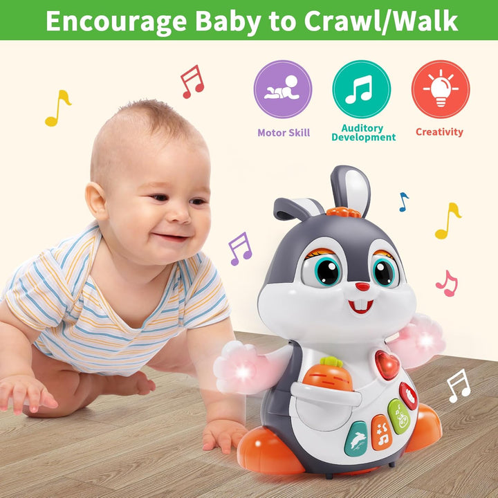Baby Musikspielzeug Spielzeug ab 1 Jahr, Babyspielzeug ab 7 8 9 10 12 18 Monate,Osterhase Krabbelspi