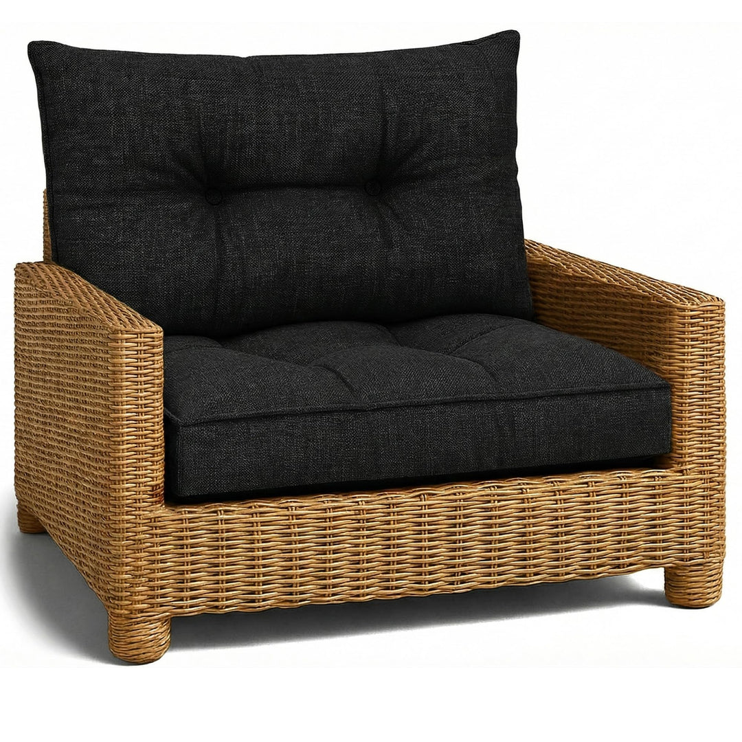 Polster für Gartenmöbel Set Sitzpolster 60x60 cm und Rückenkissen 40x60 cm - Lounge Kissen Outdoor P
