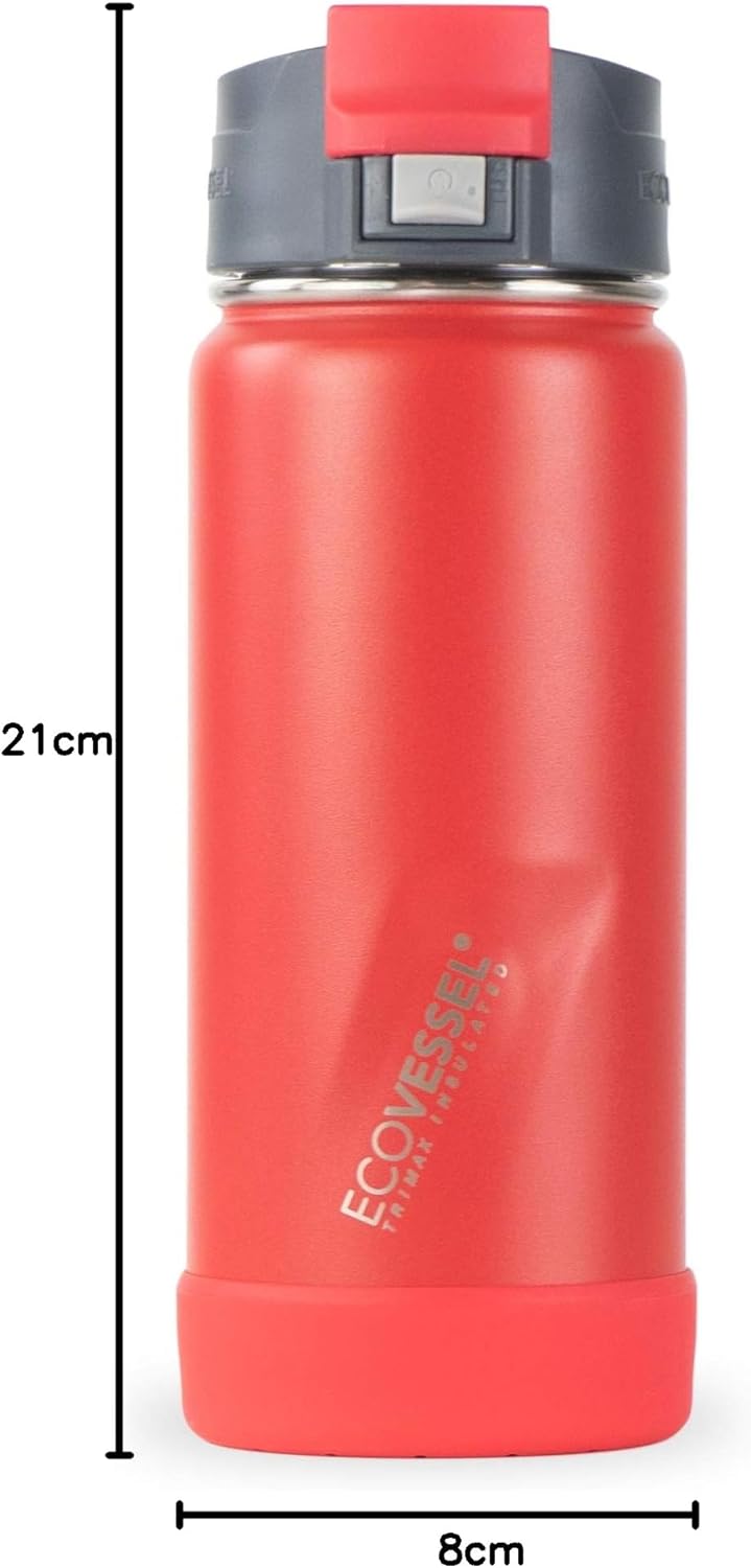 Eco Vessel Unisex-Adult Perk Trinkflasche 473 ml Jazz Red, 473 ml Jazz Red