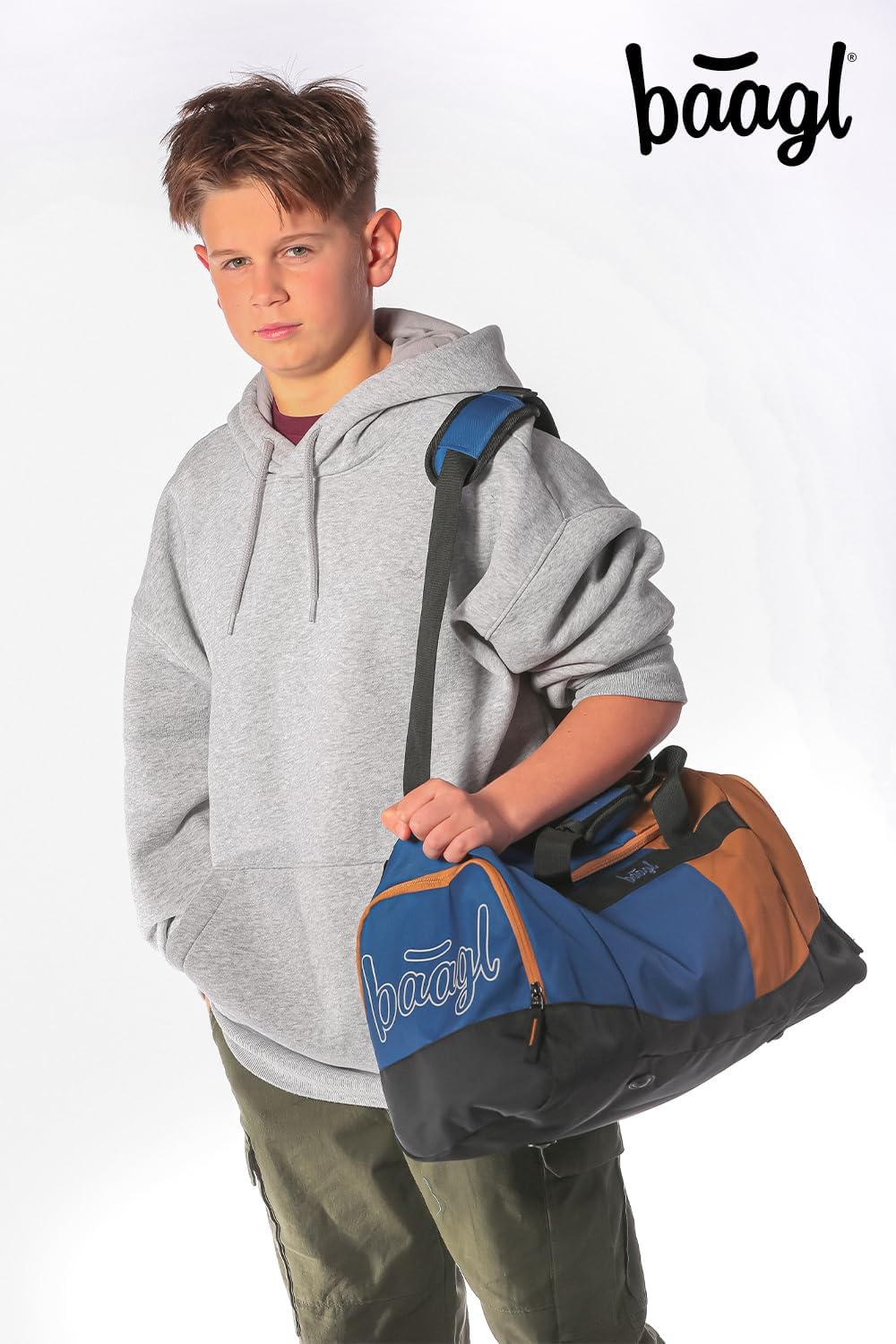 Baagl Sporttasche Kinder Reisetasche Schuhfach Sport Schule 25 l - Duo | Schwimmtasche für Mädchen,
