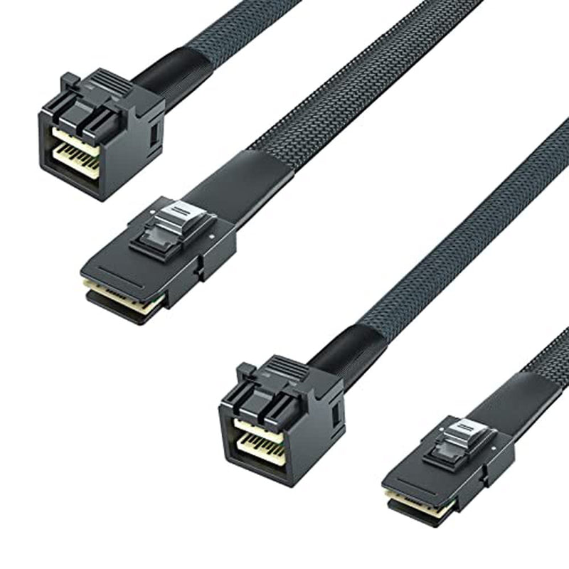 10Gtek® [2 Stück Mini SAS SFF-8643 zu SFF-8087 Kabel, Internal Mini SAS HD to Mini SAS Cable, 0.5-Me