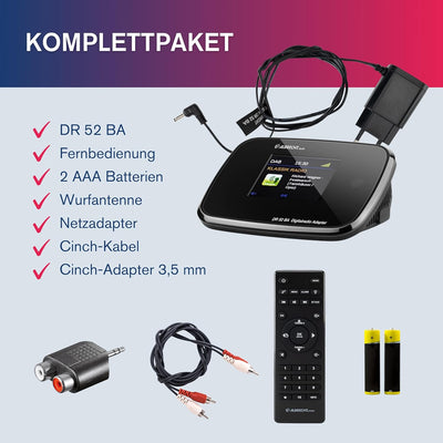 Albrecht DR52BA Adapter mit Bluetooth zum Aufrüsten von HiFi-Anlagen und UKW-Radios zum digitalen DA