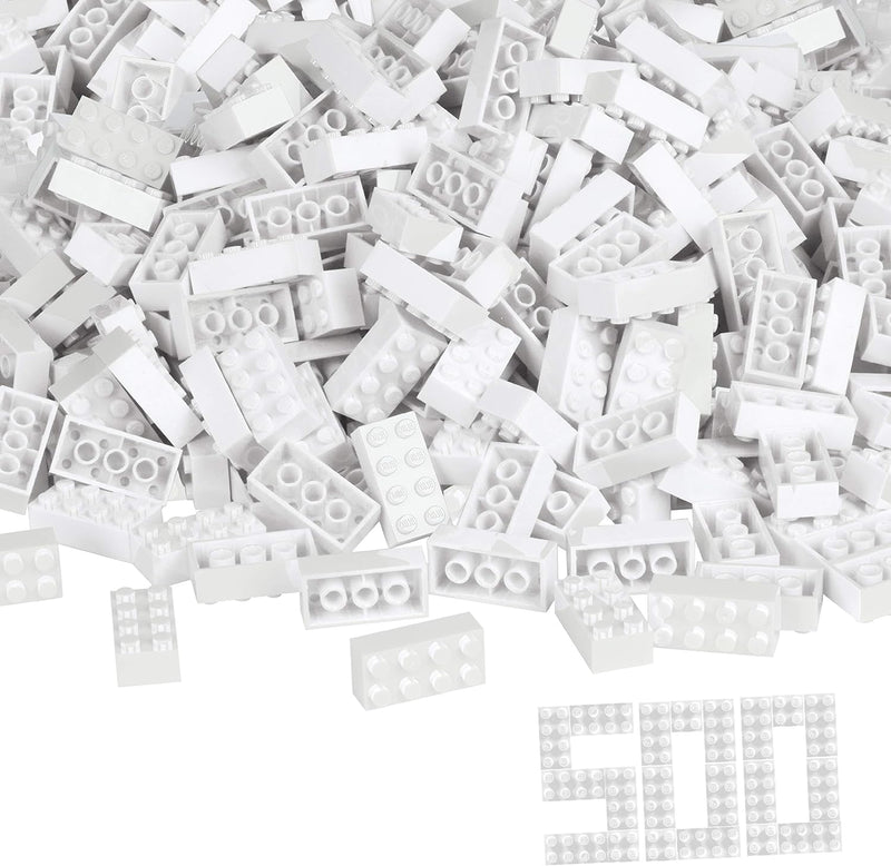 Simba 104118930 - Blox, 500 weisse Bausteine für Kinder ab 3 Jahren, 8er Steine, im Karton, vollkomp