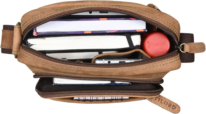 STILORD 'Jamie' Herren Ledertasche Umhängetasche klein Vintage Messenger Bag Herrenhandtasche für 9.