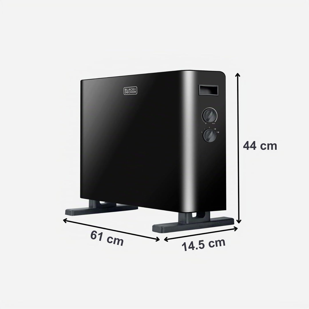 BLACK+DECKER BXCSH2000E Konvektor-Heizung, edles Design, 240 V, 2 Heizleistungen, wahlweise 2000 W o