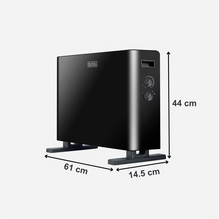 BLACK+DECKER BXCSH2000E Konvektor-Heizung, edles Design, 240 V, 2 Heizleistungen, wahlweise 2000 W o