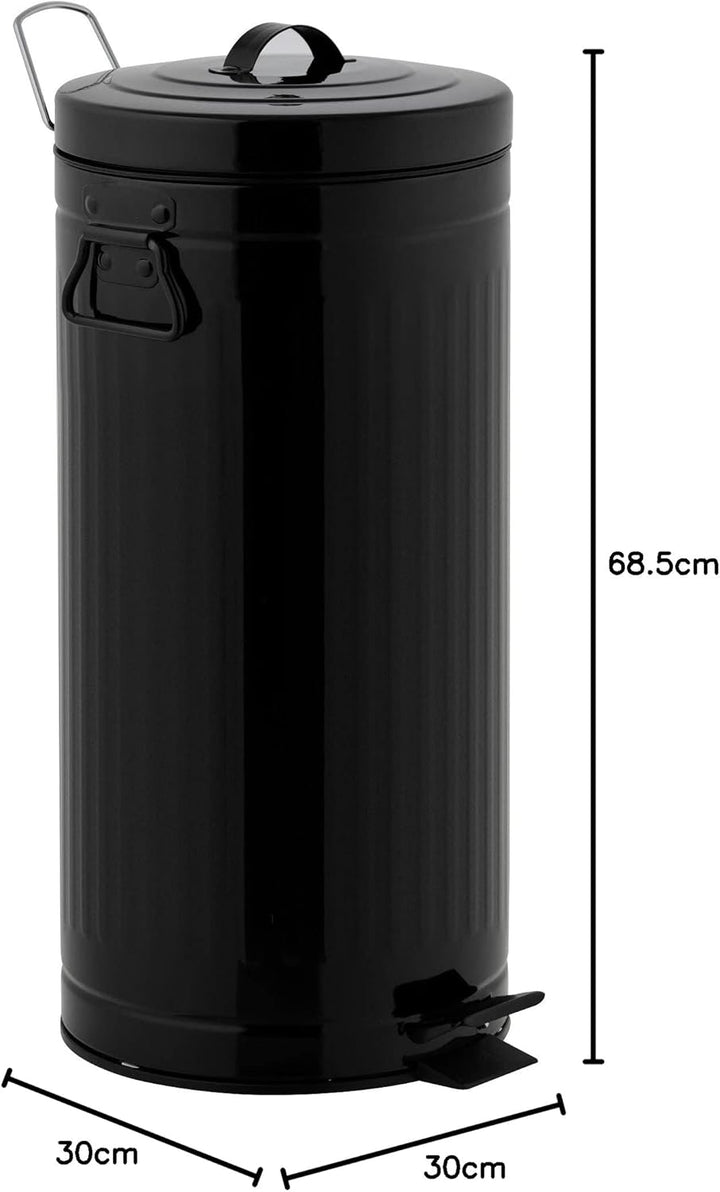 KITCHEN MOVE Abfalleimer, 30 l, Schwarz, Schwarz