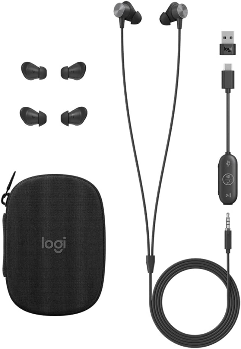 Logitech Zone Wired Graphite LOGI Zone Wired Earbuds Teams - EMEA One Size