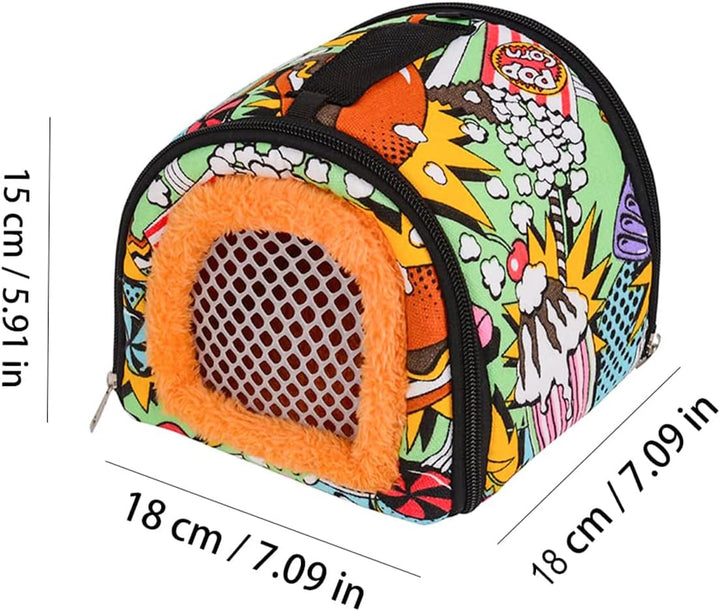 Transportbox für Kleintiere, Hamster, tragbarer Reisekäfig für Vögel, Warmer Reissverschluss, atmung