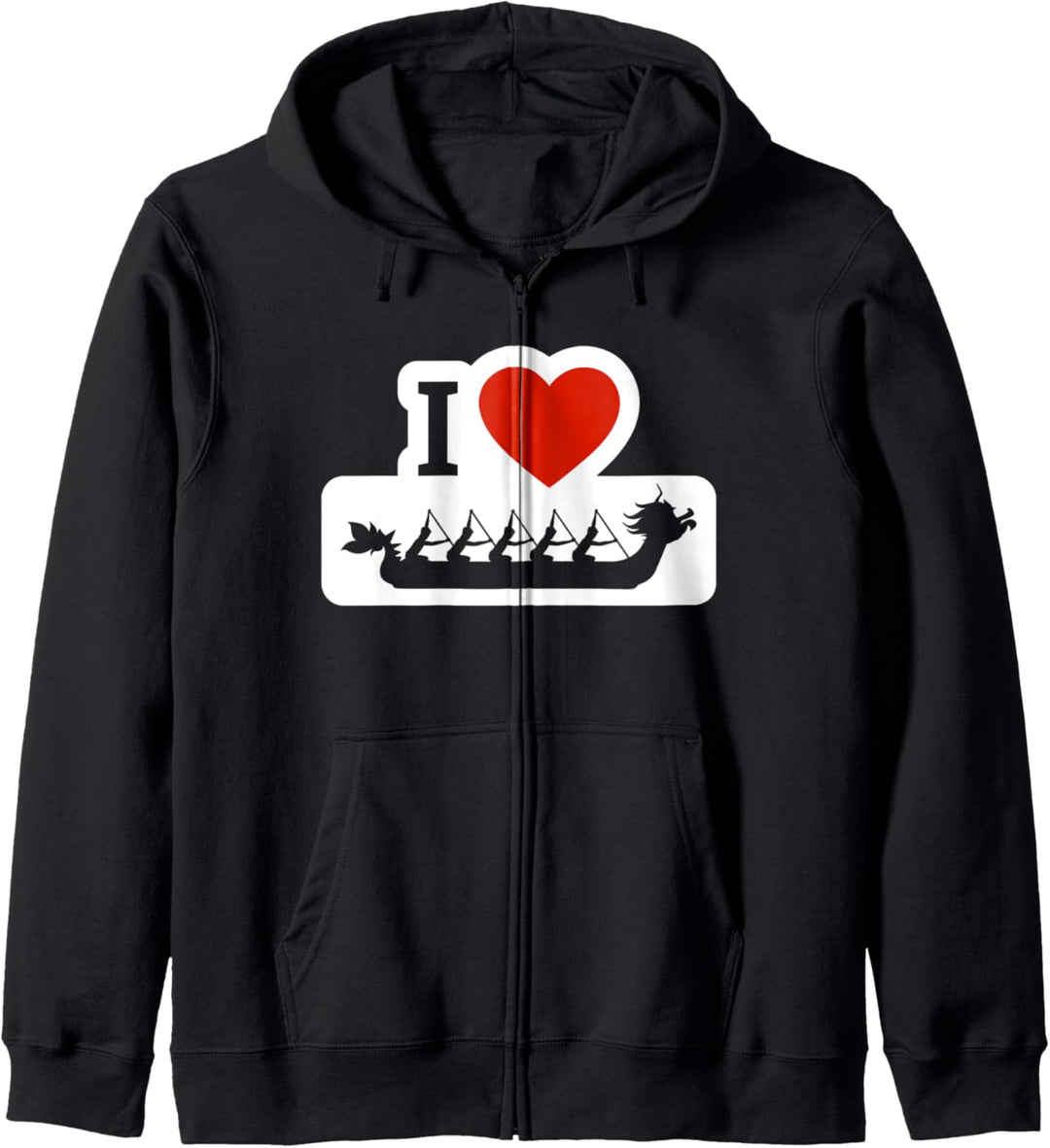 Ich liebe Drachenboot I Drachenboot Paddler Kapuzenjacke