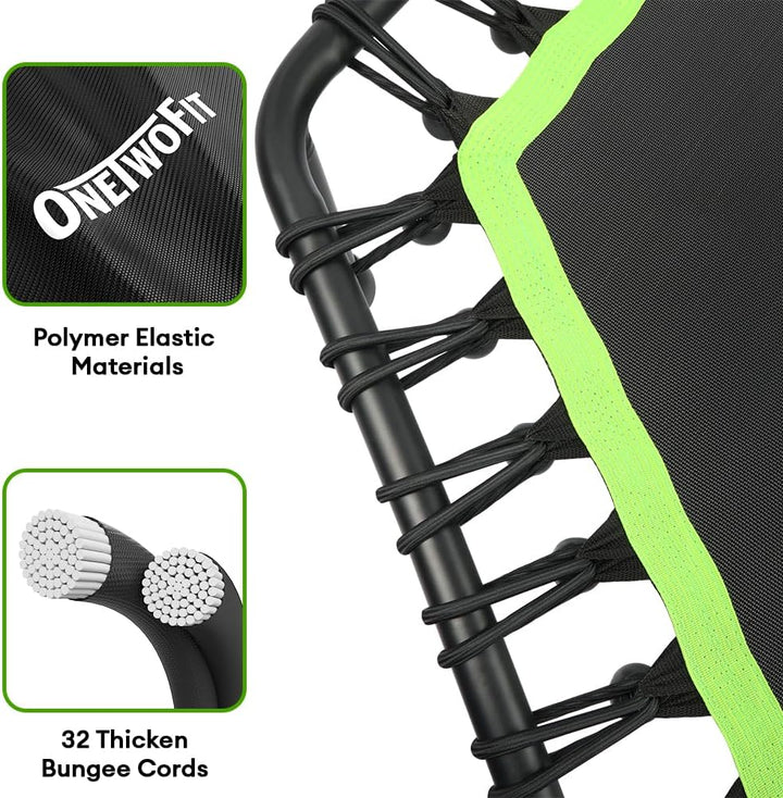 ONETWOFIT 114cm Trampolin Outdoor,Rückprall Trampolin für Erwachsene, Leises Mini Trampolin für das