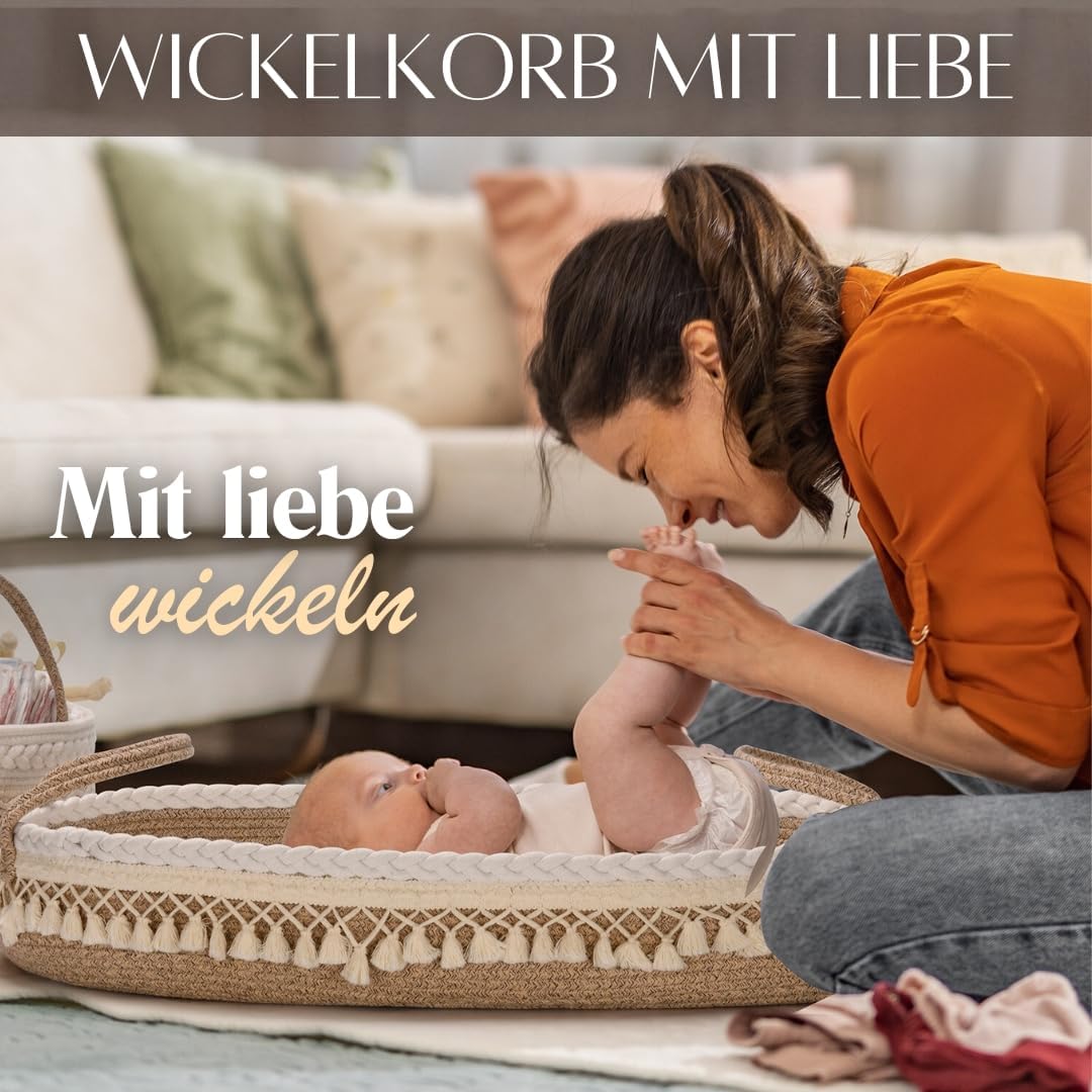 SEBRAM wickelkorb baby - moseskorb, wickelauflage malm kommode, wickelaufsatz hemnes, wickelunterlag