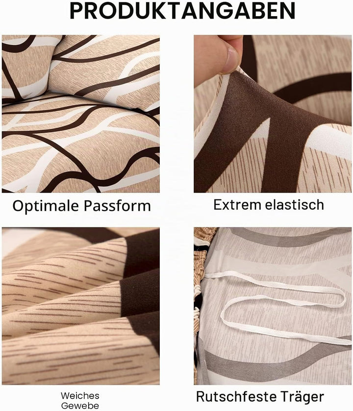 Jaotto Sofabezug 3 Sitzer Elastischer Stretch Spandex Sofa Überwürfe Sofahusse Antirutsch Waschbar S