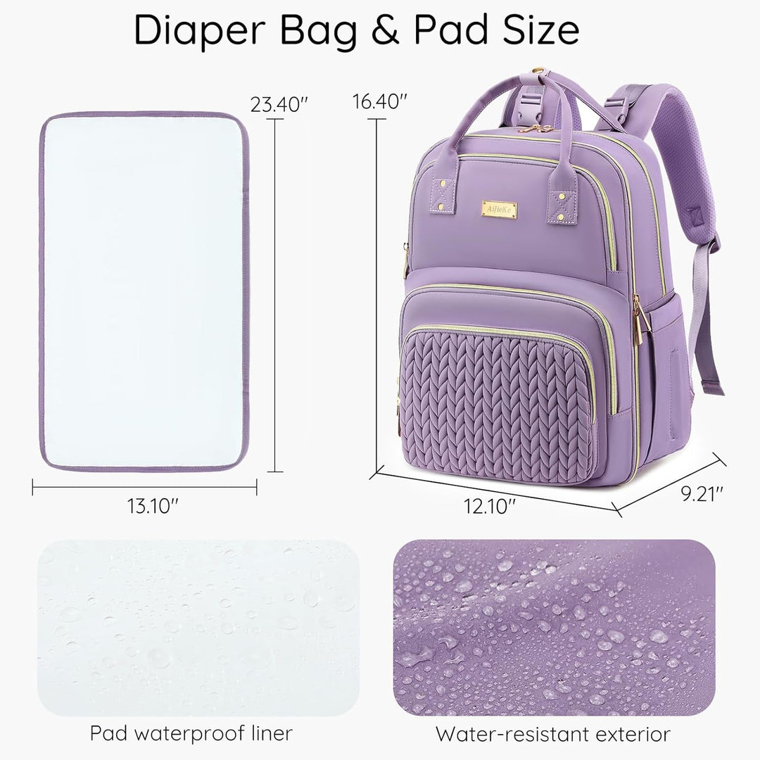 AIJIEKE Wickeltasche Rucksack, multifunktionale, wasserdichte Wickeltasche, Reiseutensilien, Babytas
