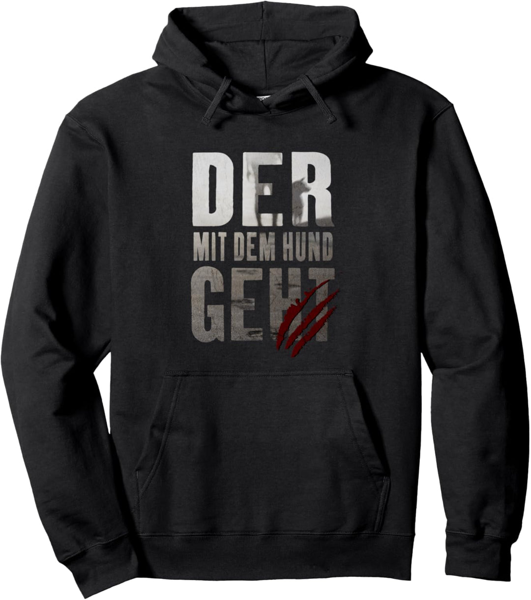 DER MIT DEM HUND GEHT Gassi Witziger Spruch Mann Pullover Hoodie