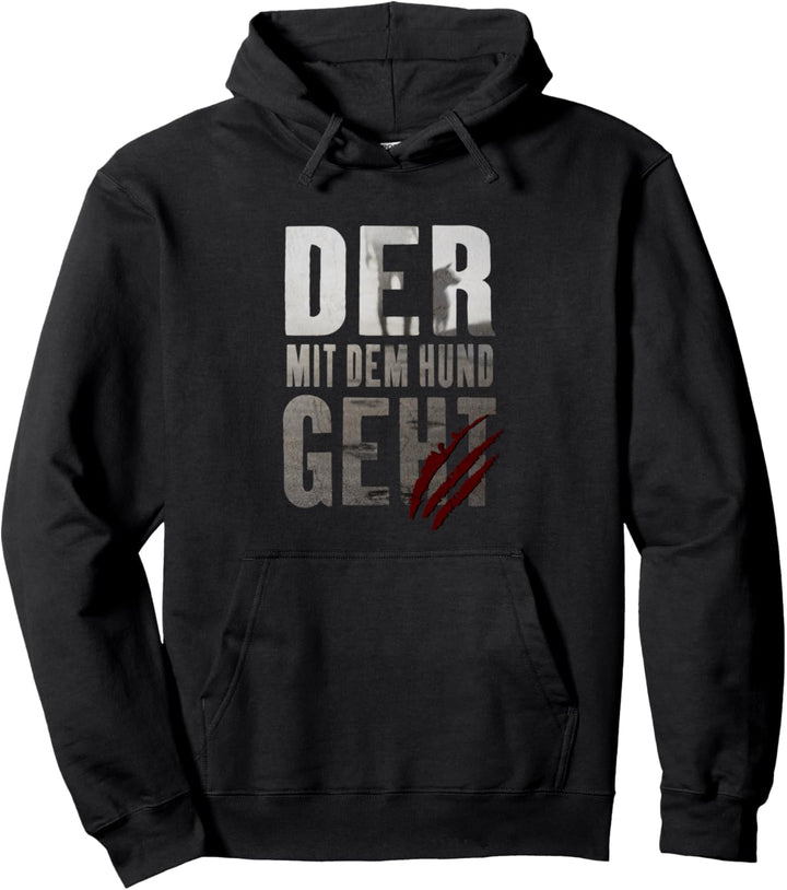 DER MIT DEM HUND GEHT Gassi Witziger Spruch Mann Pullover Hoodie
