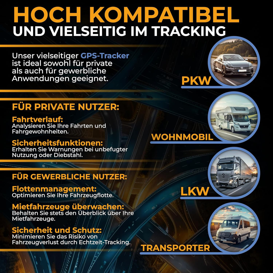 Tracy-XL SOFORTSTARTPAKET: Langzeit GPS Tracker 10000 mA, mit starkem Magneten, STARTPAKET komplett