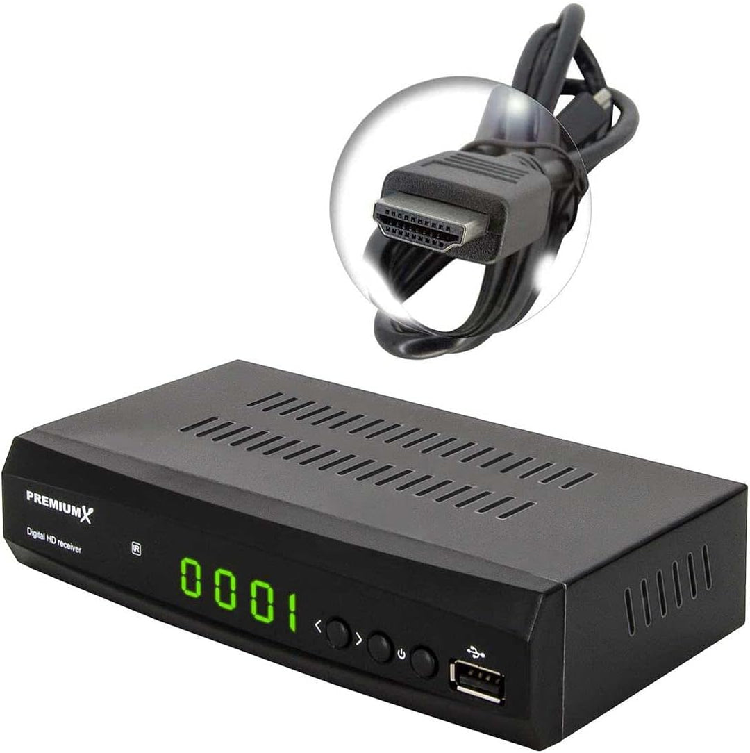 Premium X HD 521 FTA Digital TV SAT Receiver DVB-S2 FullHD Satelliten Empfänger HDMI SCART USB Media