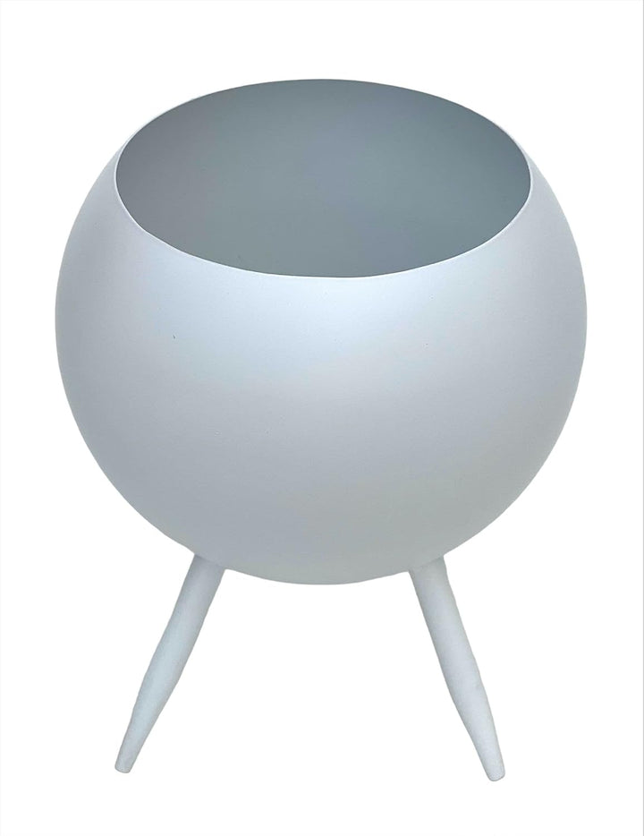 DanDiBo Blumenhocker Metall mit Topf Weiss Blumenständer 96259 3er Set Blumensäule Modern Pflanzenst