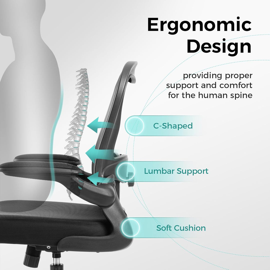 ALPHA HOME Bürostuhl Ergonomischer, Schreibtischstuhl Höhenverstellbar Chefsessel Ergonomisch Comput
