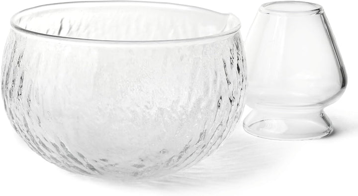 HEI MING Matcha Set hat 8 Teile, Zeremonielles Matcha Tee Set, Glas Matcha Schale und handgemachter