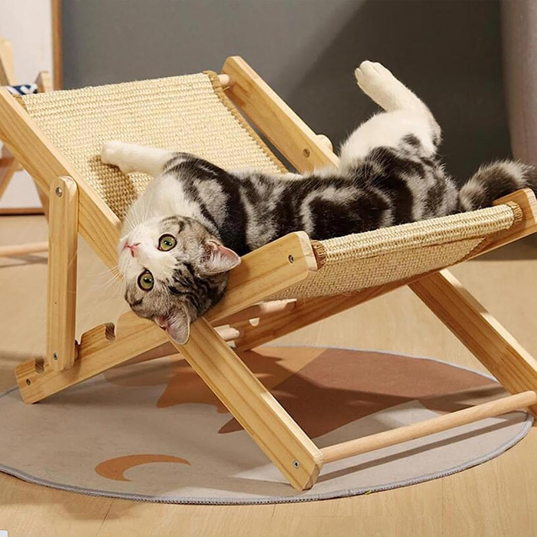 Katzen Hängematte Stuhl | 1/2 Stück Cat Sisal Chair | 4-stufig Höhenverstellbares Katzenhängematte K