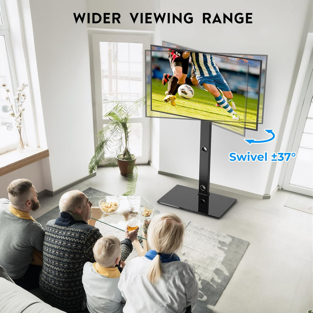 BONTEC TV Ständer Standfuss Fernsehstand für 30-70 Zoll Flach & Curved Fernseher bis zu 40 kg, Schwe