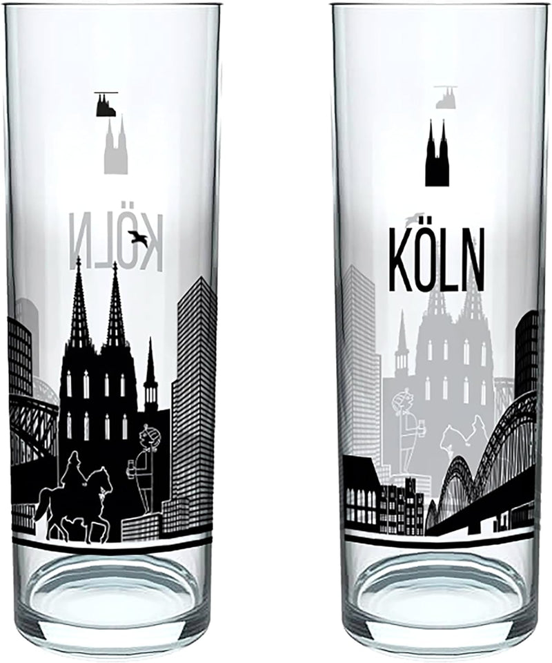 3forCologne Kölschglas | 6er Pack je 0,2ml | Kölsches Grundgesetz & Kölner Dom |Biergläser, Kölner-S