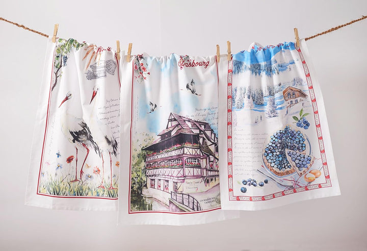 Maison d' Hermine Küchentücher, 100% Baumwolle, weich, saugfähig, 50,8 x 70,5 cm, 2 Stück Multicolor