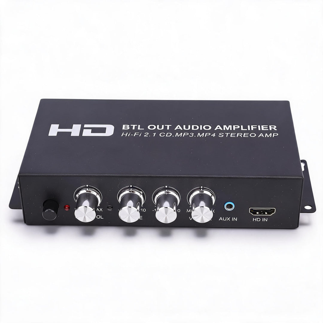 Annadue Stereo-Leistungsverstärker, 2.1-Kanal 240 W Bluetooth 5.0 HiFi-Audio, HDMI-AUX-Eingang, Bass