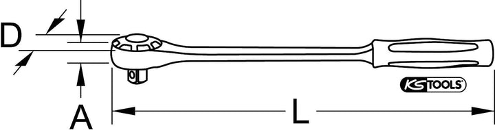 KS Tools 911.3400 3/4" Umschaltknarre, 72 Zahn