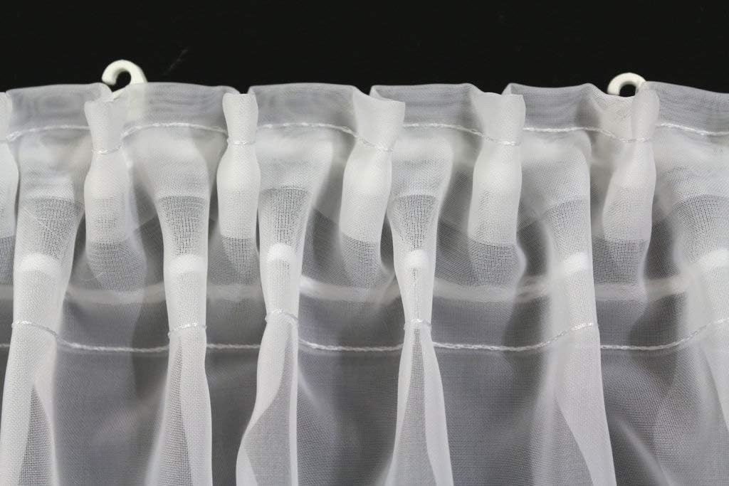 EASYHomefashion Fertiggardine nach Mass Voile Store weiss, massgefertigt, halbtransparent mit SMOKBA