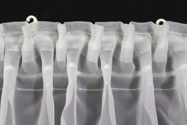 EASYHomefashion Fertiggardine nach Mass Voile Store weiss, massgefertigt, halbtransparent mit SMOKBA