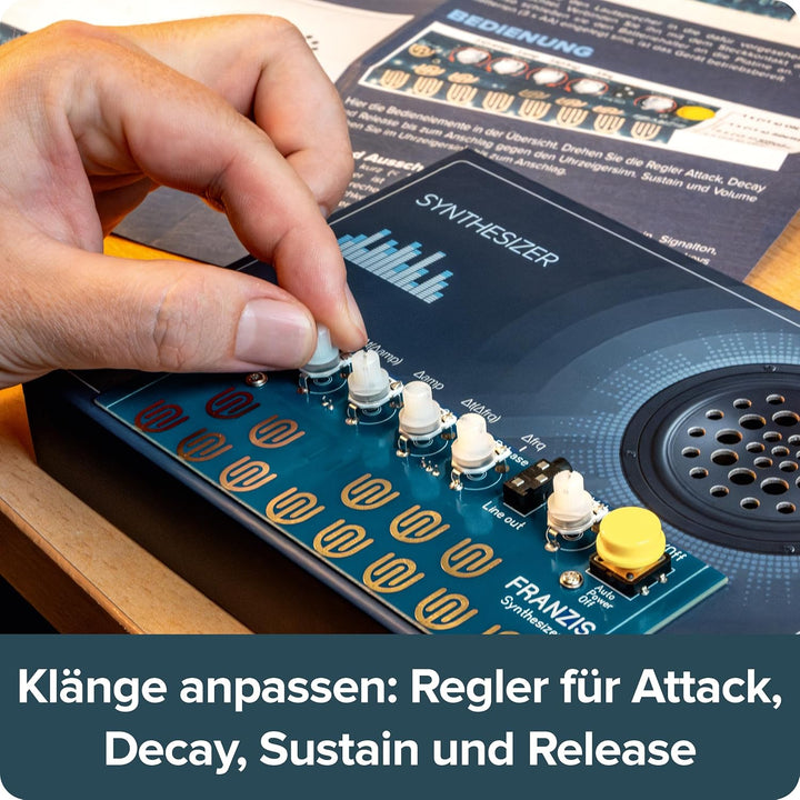 FRANZIS 67196 - Synthesizer selber Bauen - DIY Bausatz ohne Löten und technisches Vorwissen! Mit Pla