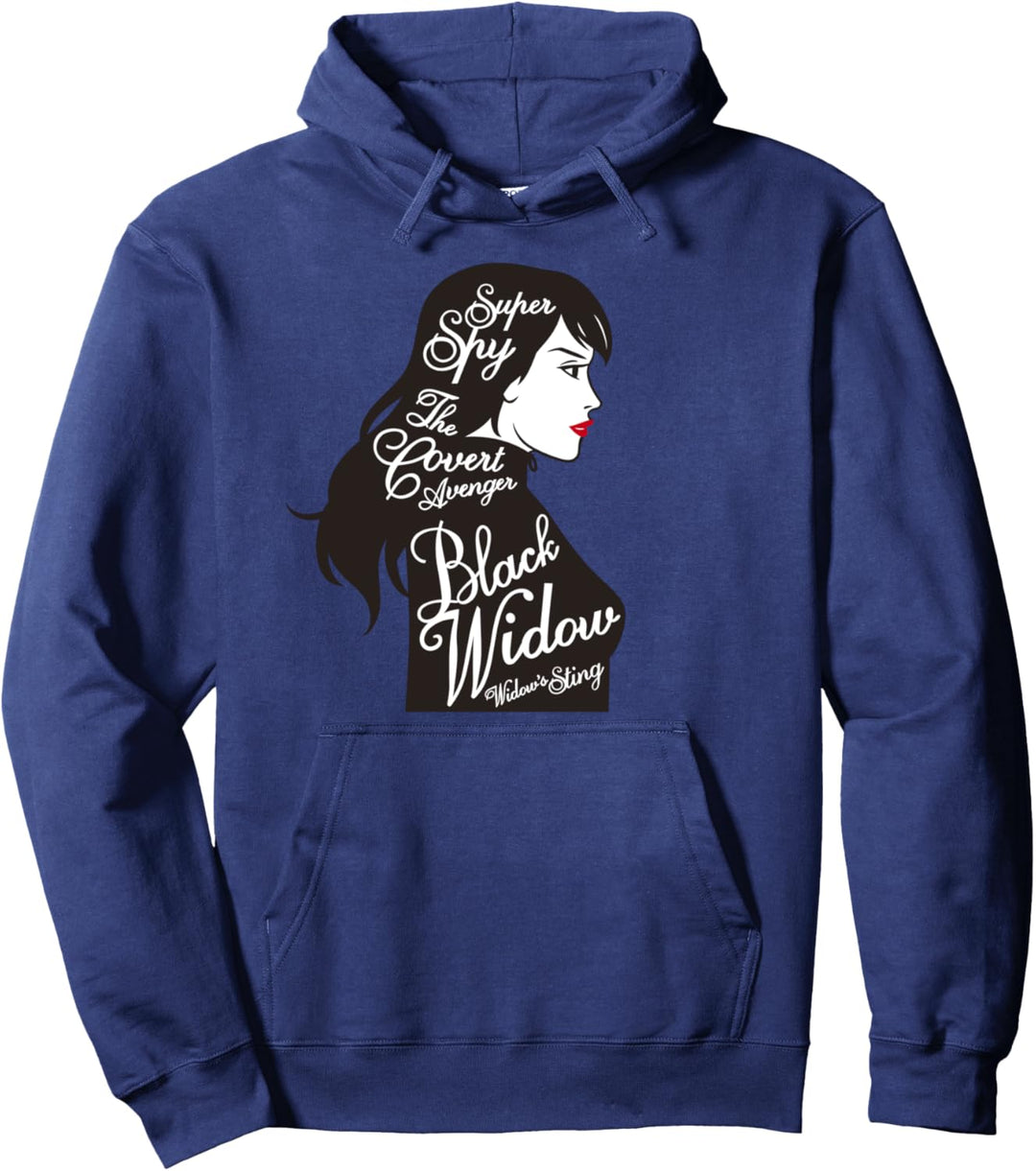 Marvel Black Widow Named Side Portrait Pullover Hoodie